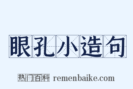眼孔小造句是什么意思的图片
